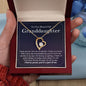Gift for our Granddaughter - In My Heart Necklace 14k White Gold / 18k Gold