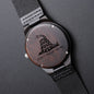 Don't Tread On Me Custom Engraved Wooden Watch