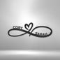 Infinity Love Couples Names Personalized Custom Metal Wall Art