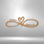 Infinity Love Couples Names Personalized Custom Metal Wall Art