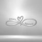Infinity Love Couples Names Personalized Custom Metal Wall Art