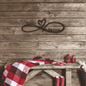 Infinity Love Couples Names Personalized Custom Metal Wall Art