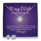 Love Knot Earring & Necklace Set - To My Wife on Our Anniversary