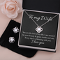 Love Knot Earring & Necklace Set - To my Wife