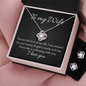 Love Knot Earring & Necklace Set - To my Wife