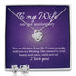 Love Knot Earring & Necklace Set - To My Wife on Our Anniversary