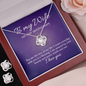 Love Knot Earring & Necklace Set - To My Wife on Our Anniversary