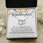 To Our Beautiful Granddaughter - Perfect Pair Necklace (From Grandma & Grandpa) | Beautiful 14k White Gold - Grandparent Perfect Pair Necklace
