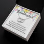 To Our Beautiful Granddaughter - Perfect Pair Necklace (From Grandma & Grandpa) | Beautiful 14k White Gold - Grandparent Perfect Pair Necklace