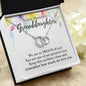 To Our Beautiful Granddaughter - Perfect Pair Necklace (From Grandma & Grandpa) | Beautiful 14k White Gold - Grandparent Perfect Pair Necklace