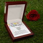 To Our Beautiful Granddaughter - Perfect Pair Necklace (From Grandma & Grandpa) | Beautiful 14k White Gold - Grandparent Perfect Pair Necklace