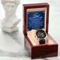 To My Dad - Men's Openwork Watch with Mahogany Luxury Box