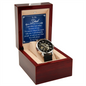 To My Dad - Men's Openwork Watch with Mahogany Luxury Box