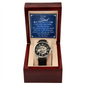 To My Dad - Men's Openwork Watch with Mahogany Luxury Box