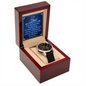 To My Dad - Men's Openwork Watch with Mahogany Luxury Box