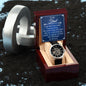 To My Dad - Men's Openwork Watch with Mahogany Luxury Box