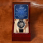 To My Dad - Men's Openwork Watch with Mahogany Luxury Box
