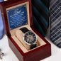 To My Dad - Men's Openwork Watch with Mahogany Luxury Box