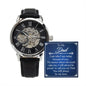 To My Dad - Men's Openwork Watch with Mahogany Luxury Box