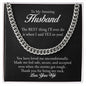 To My Amazing Husband, My Rock - Cuban Link Necklace - Gift for Husband from Wife