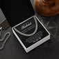 To My Amazing Husband, My Rock - Cuban Link Necklace - Gift for Husband from Wife