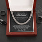 To My Amazing Husband, My Rock - Cuban Link Necklace - Gift for Husband from Wife