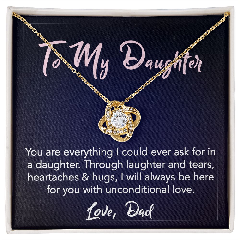 To My Daughter Love Dad Love Know Necklace