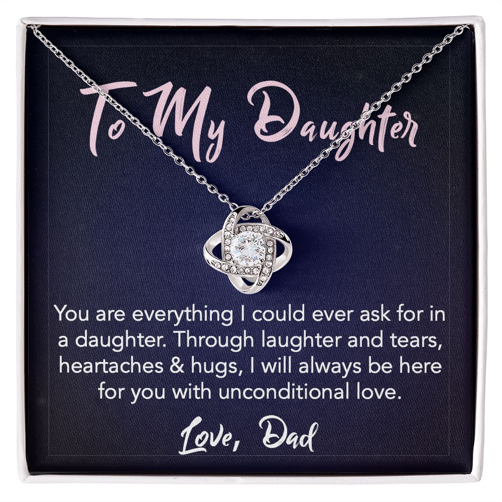 To My Daughter Love Dad Love Know Necklace