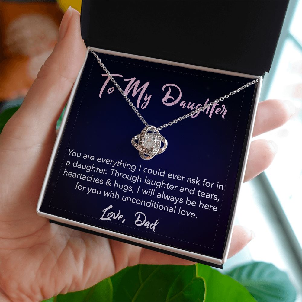 To My Daughter Love Dad Love Know Necklace