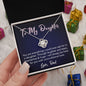 To My Daughter Love Dad Love Know Necklace