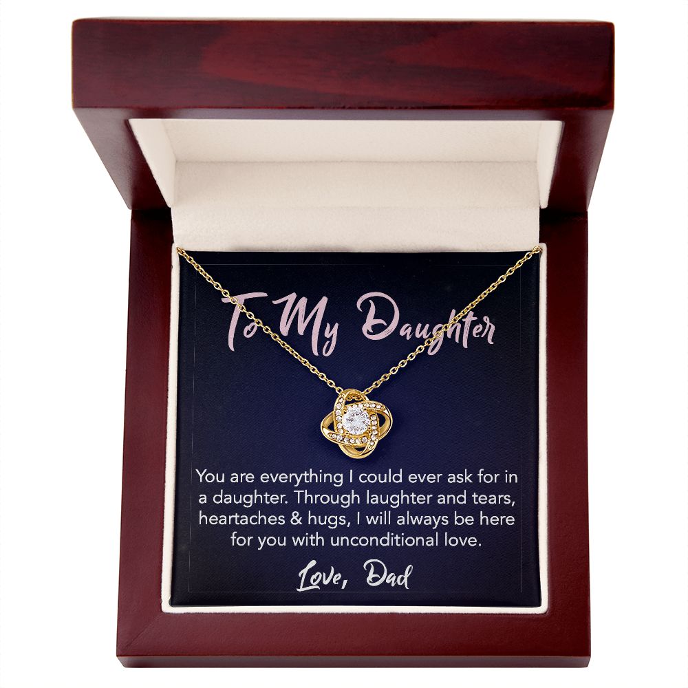 To My Daughter Love Dad Love Know Necklace