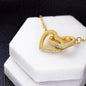 To My Daughter, Love Mom - Interlocking Hearts Necklace