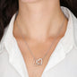 To My Daughter, Love Mom - Interlocking Hearts Necklace