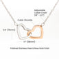 To My Daughter, Love Mom - Interlocking Hearts Necklace