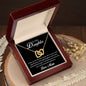 To My Daughter, Love Mom - Interlocking Hearts Necklace