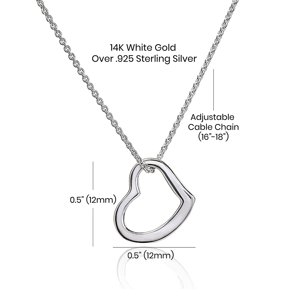 To My Daughter, My Pride and Joy - Delicate Heart Necklace