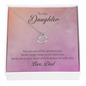 To My Daughter - From Dad- Delicate Heart Necklace