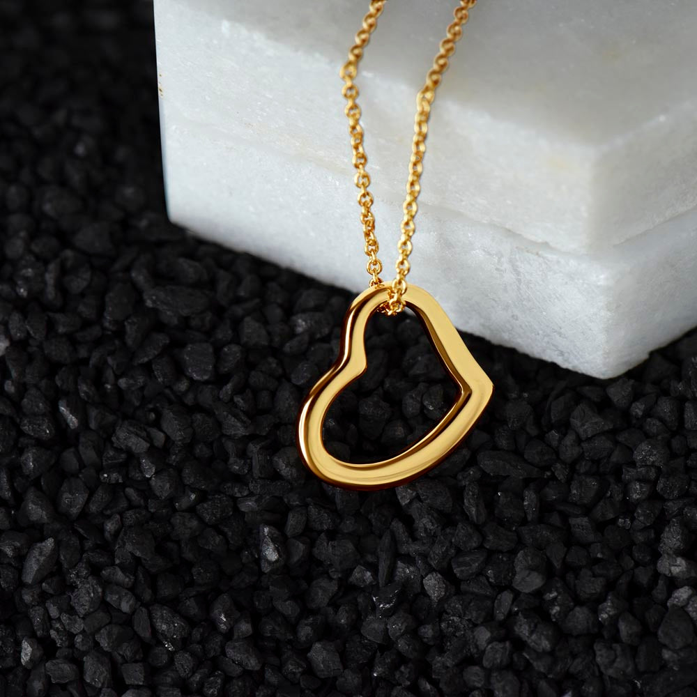 To My Daughter, My Pride and Joy - Delicate Heart Necklace
