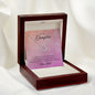To My Daughter - From Dad- Delicate Heart Necklace