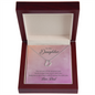 To My Daughter - From Dad- Delicate Heart Necklace