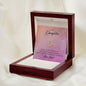 To My Daughter - From Dad- Delicate Heart Necklace