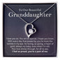 Gift for our Granddaughter - In My Heart Necklace 14k White Gold / 18k Gold