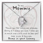 To My Mommy - Baby Bump - Keep me in your heart - Necklace Gift for Expecting Mom