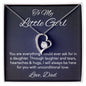 To My Little Girl - Love Dad - Forever Heart Necklace