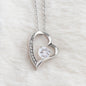 Gift for our Granddaughter - In My Heart Necklace 14k White Gold / 18k Gold