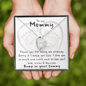 To My Mommy - Baby Bump - Keep me in your heart - Necklace Gift for Expecting Mom