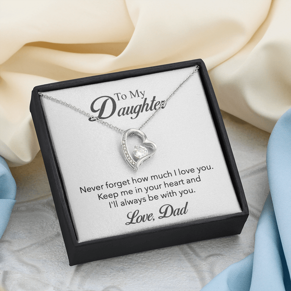 To My Daughter - Forever In My Heart Necklace
