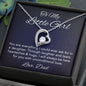 To My Little Girl - Love Dad - Forever Heart Necklace