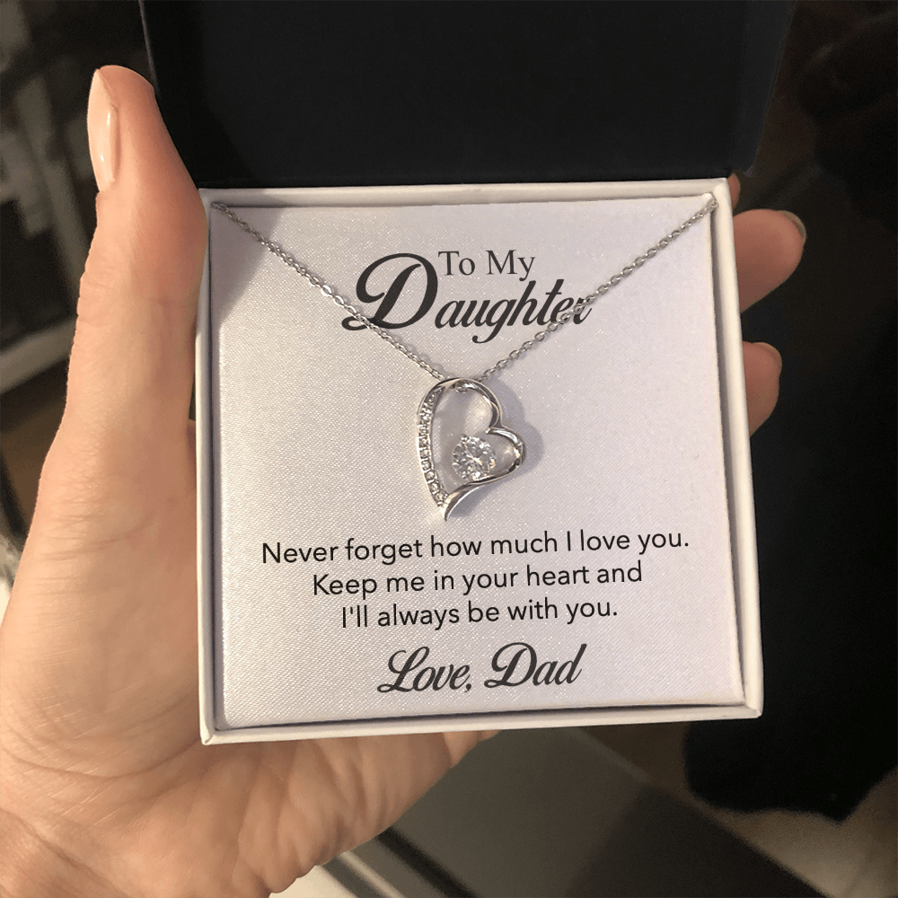 To My Daughter - Forever In My Heart Necklace