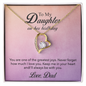 To My Daughter - Forever In My Heart Necklace